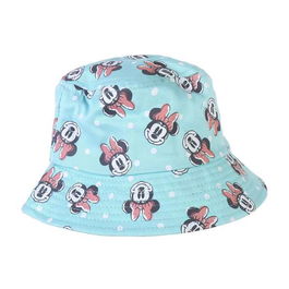 Disney Gorro de Pescador para Niños Minnie Mouse, Talla 52 cm, 100% Algodón, Color Turquesa, Edad Recomendada 1-8 Años