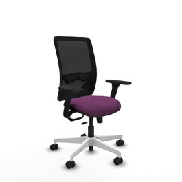 PIQUERAS Y CRESPO Silla de oficina Zulema con Mecanismo Sincro/Traslack Morado y Negro
