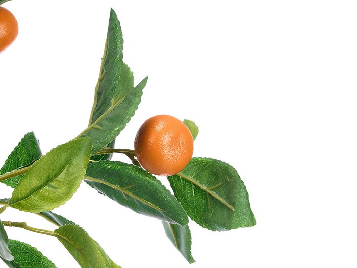 Ibergarden Planta Naranjo 58 cm, Plástico, Espuma, Melamina, Blanco, Marrón, Naranja, Verde (Set de 6)