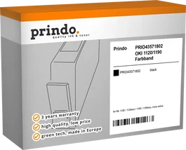 Prindo Cinta de Nylon Negro para OKI Microline