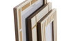 DKD Home Decor Set de 3 Marcos de Fotos en Resina Blanco