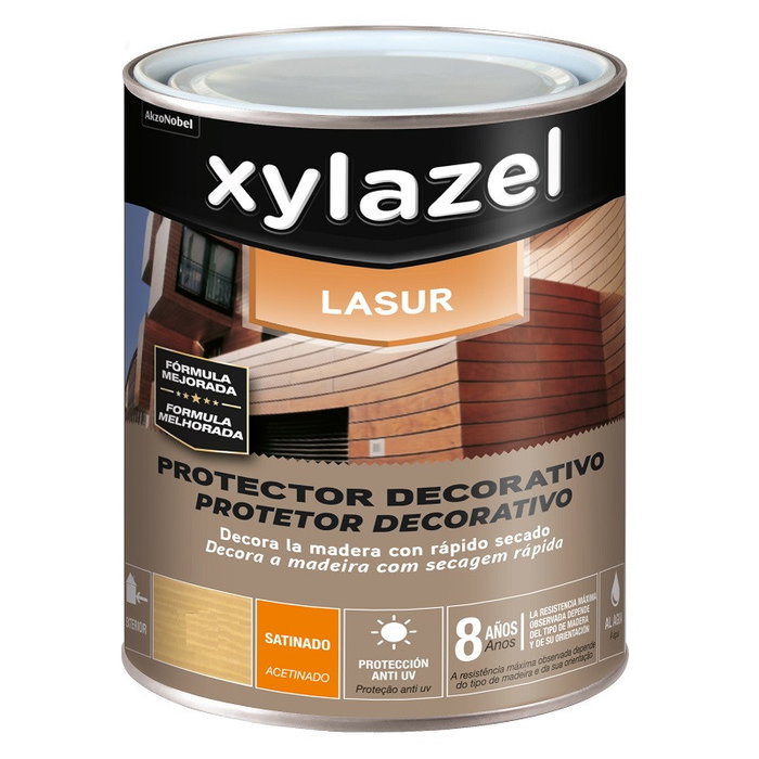Xylazel Lasur Decorativo al Agua Satinado Teca 750 ml Xylazel Lasur Decorativo al Agua Satinado Teca 750 ml
