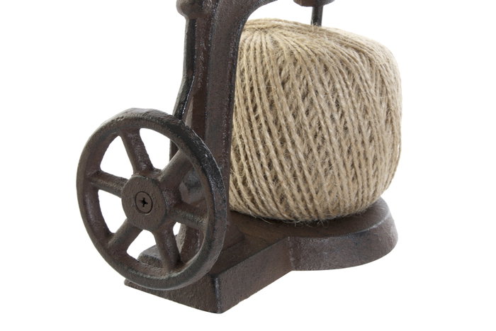 DKD Home Decor Set de 2 Portarrollos de Hierro Colado y Cuerda, 17x10x15 cm