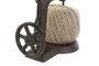 DKD Home Decor Set de 2 Portarrollos de Hierro Colado y Cuerda, 17x10x15 cm