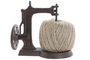 DKD Home Decor Portarrollos Marron Oscuro Natural Hierro Colado Cuerda Set de 2 10 x 15 x 17 cm