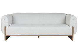 DKD Home Decor Sofá Scandi Gris Marrón 220 x 95 x 77 cm