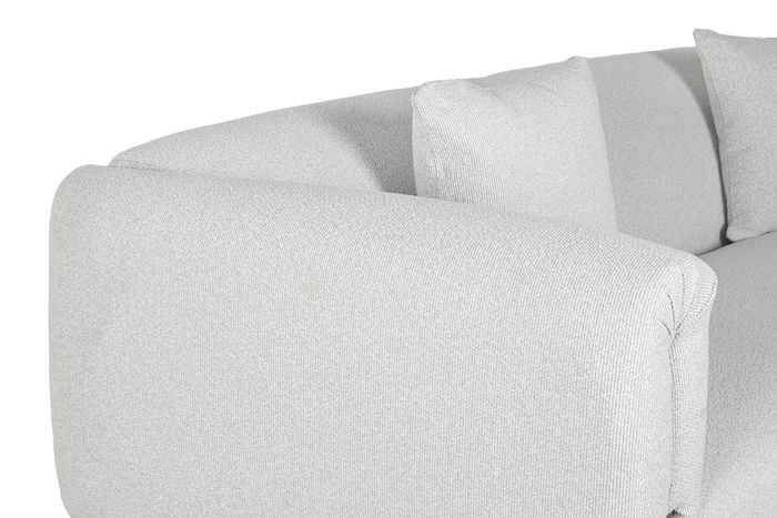 DKD Home Decor Sofá Scandi Gris Marrón 220 x 95 x 77 cm