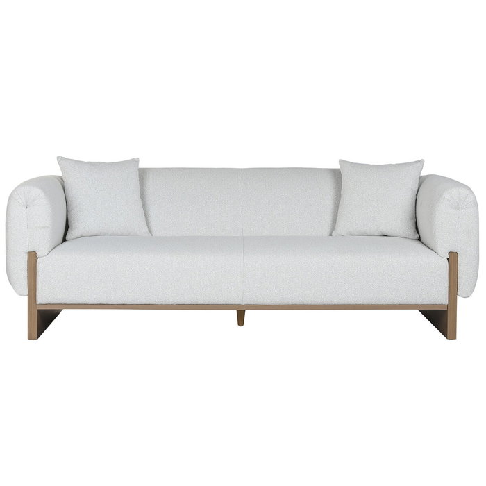 DKD Home Decor Sofá Gris de Poliéster y MDF