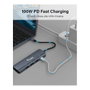 Equip Adaptador USB-C a HDMI, USB 3.0, PD, 4K@30Hz, Cable 0.15m Gris