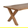 Mesa Comedor Natural Madera de Acacia 280 X 100 X 76 cm