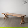 Mesa Comedor Natural Madera de Acacia 280 X 100 X 76 cm