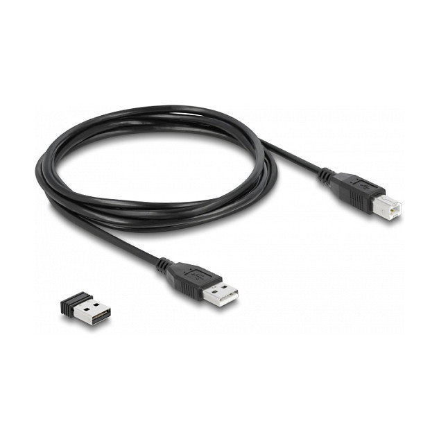 DeLOCK 90564 Escáner de códigos de barras láser 1D con Bluetooth y USB, Negro
