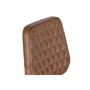 DKD Home Decor Taburete de Piel y Hierro Marrón