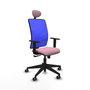 PIQUERAS Y CRESPO Silla de oficina Motilla Rosa y Azul