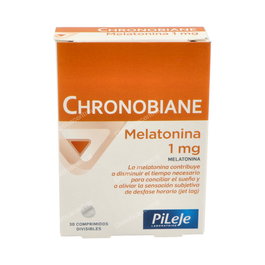 PILEJE Chronobiane Melatonina 30 Comprimidos, 1 mg por comprimido, Suplemento para Conciliar el Sueño y Atenuar el Desfase Horario