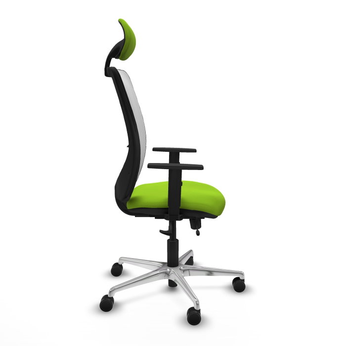 PIQUERAS Y CRESPO Silla de oficina Zulema con mecanismo Sincro/Traslack Pistacho y Blanco
