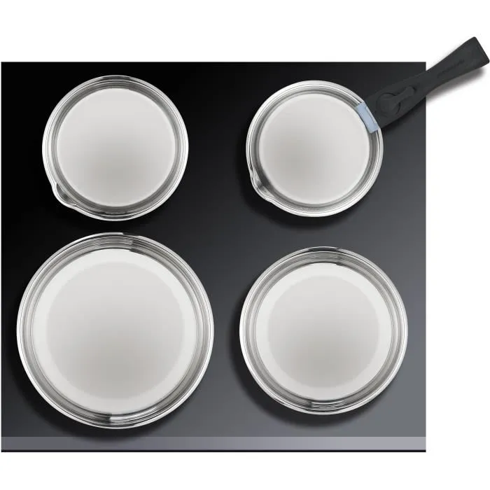 Arthur Martin AM2238 Batería de Cocina de Inducción de Acero Inoxidable - 10 Piezas - Mango Extraíble - Apta para Todas las Placas de Cocina, Incluida Inducción