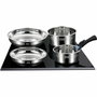 Arthur Martin Batería de cocina de acero inoxidable con 10 piezas y mango extraíble