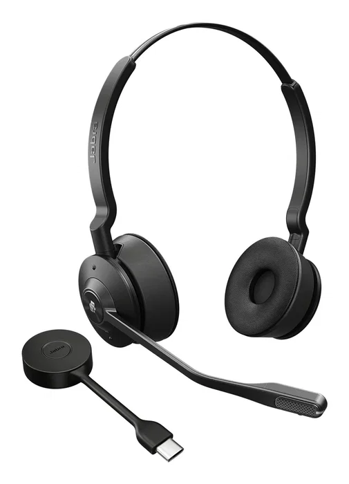 Jabra Engage 55 SE Auriculares Diadema Inalámbricos DECT para Oficina/Call Center - Negro - Hasta 13h Batería, Cancelación de Ruido, Seguridad DECT, 150m Alcance