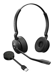 Jabra Engage 55 SE Auriculares Diadema Inalámbricos DECT para Oficina/Call Center - Negro - Hasta 13h Batería, Cancelación de Ruido, Seguridad DECT, 150m Alcance