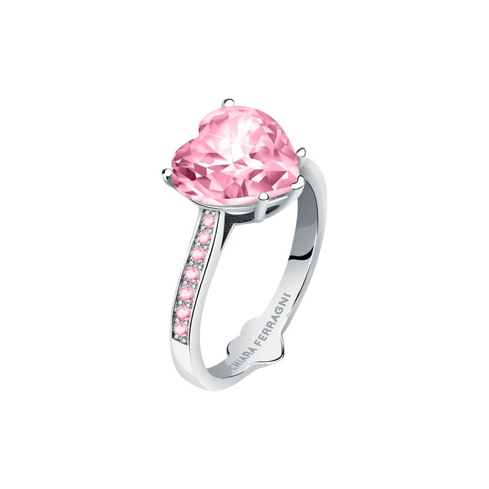 Chiara Ferragni First Love Ring SIV/Pink CZ Tamaño 16 Chiara Ferragni First Love Ring SIV/Pink CZ Tamaño 16