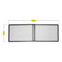 Schellenberg Mosquitera con marco extensible, malla aluminio, antracita, 75-142 x 50 cm