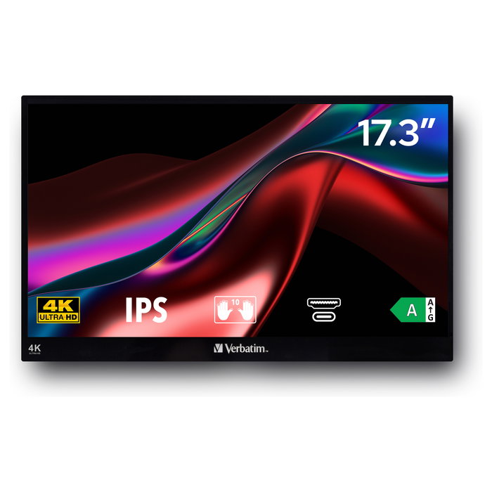 Verbatim PMT-17-4K Monitor Portátil Táctil 17,3 pulg 4K UHD IPS