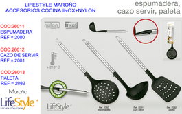 LIFESTYLE MAROÑO Paleta de cocina de acero inoxidable y nylon