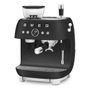 Smeg EGF03BLMEU Máquina Espresso Manual con Molinillo, 2.4L, Negro