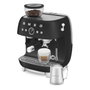 Smeg EGF03BLMEU Máquina Espresso Manual con Molinillo, 2.4L, Negro