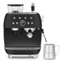 Smeg EGF03BLMEU Máquina Espresso Manual con Molinillo, 2.4L, Negro