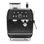 Smeg EGF03BLMEU Máquina Espresso Manual con Molinillo, 2.4L, Negro
