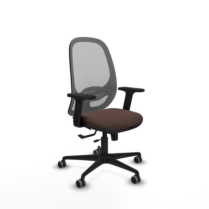 PIQUERAS Y CRESPO Silla de oficina Cilanco con mecanismo Sincro/Traslack, Marrón oscuro y Gris PIQUERAS Y CRESPO Silla de oficina Cilanco con mecanismo Sincro/Traslack, Marrón oscuro y Gris