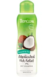 TropiClean Champú para Aliviar Picor con Avena y Árbol de Té, 355 mL