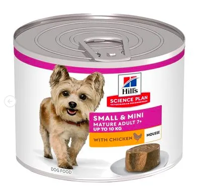 Hill's Science Plan Mousse Pollo para Perros Mayores Razas Pequeñas y Mini 12x200g Hill's Science Plan Mousse Pollo para Perros Mayores Razas Pequeñas y Mini 12x200g