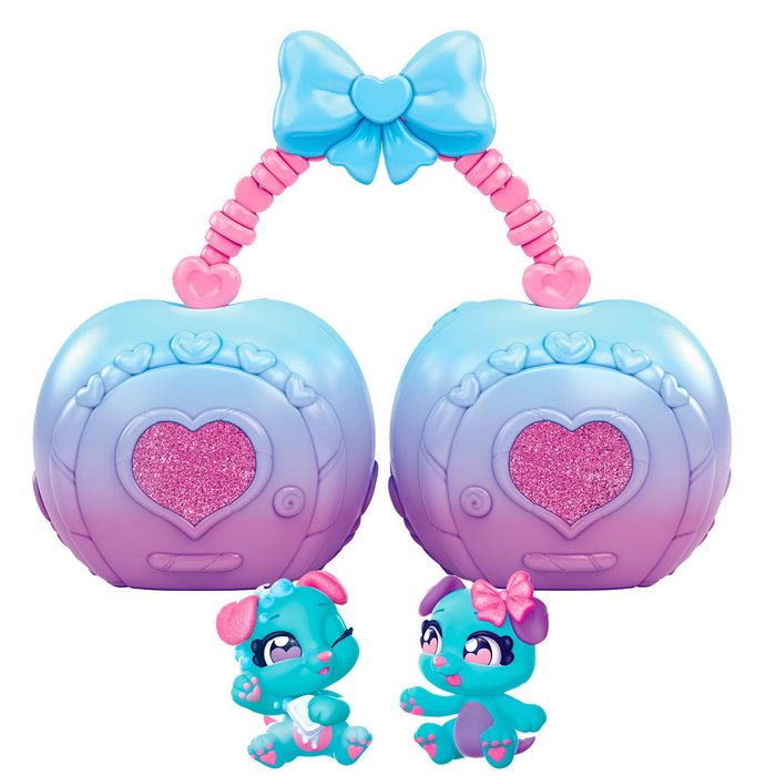 Magic Box Cherry Pets Puppy Twins Figura, Incluye 2 Gemelos Exclusivos, 18,9x20,5x6,7 cm