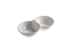 Leone Fuente de Melamina 2 Departamentos (6 Unidades) - 24x8x4.3 cm, Apta Lavavajillas, Máx. 70°C