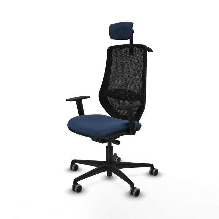 PIQUERAS Y CRESPO Silla de oficina Mardos con mecanismo Sincro/Traslack Azul marino y Negro PIQUERAS Y CRESPO Silla de oficina Mardos con mecanismo Sincro/Traslack Azul marino y Negro