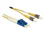 DeLOCK Cable de fibra óptica LC a ST monomodo OS2 0,5 m Amarillo