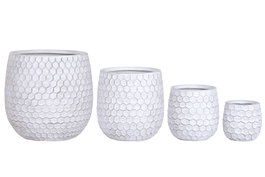 DKD Home Decor Macetero Gris 50 x 54 x 50 cm Set de 4