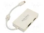 DeLOCK Adaptador Mini DisplayPort a VGA, HDMI y DVI Blanco