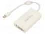 DeLOCK Adaptador Mini DisplayPort a VGA, HDMI y DVI Blanco