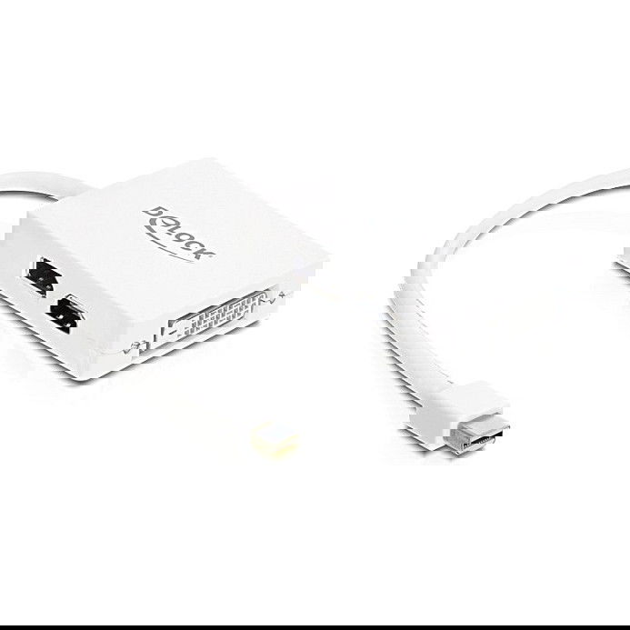 DeLOCK Adaptador Mini DisplayPort a VGA, HDMI, DVI 0.16m Cable Macho/Hembra 1920x1200 1080p Pasivo - Blanco DeLOCK Adaptador Mini DisplayPort a VGA, HDMI, DVI 0.16m Cable Macho/Hembra 1920x1200 1080p Pasivo - Blanco