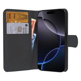 PEDEA Book Cover Classic para Apple iPhone 16 Pro Max, Negro