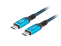 Lanberg Cable USB-C 4.0 de 1,5m 240W 8K 60Hz Negro/Azul