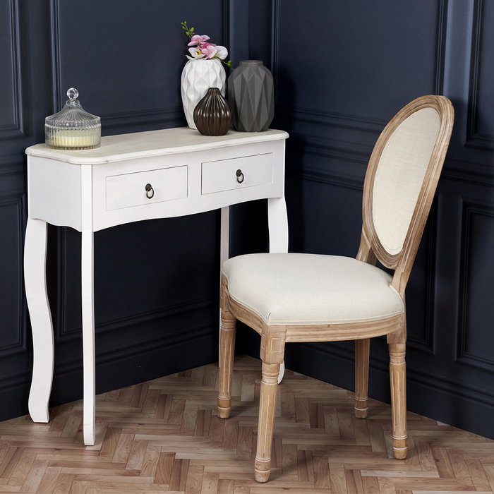 Home Deco Factory Silla Eleonor Palmeta Estructura Haya Y Abedul Tejido Poliéster Relleno PU Antiguo Hogar