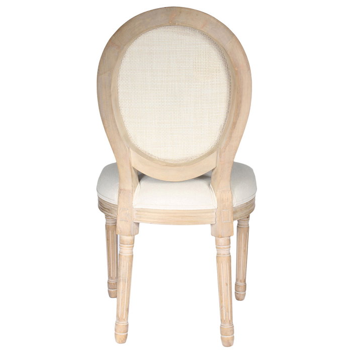 Home Deco Factory Silla Eleonor Palmeta Estructura Haya Y Abedul Tejido Poliéster Relleno PU Antiguo Hogar