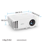 BenQ TH575i Proyector Full HD 1080p 3800 Lúmenes ANSI DLP 3D para Cine en Casa, Blanco - 9H.JRF77.1JE