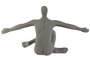 DKD Home Decor Figura Persona Gris Resina 57 x 26.8 x 19.5 cm