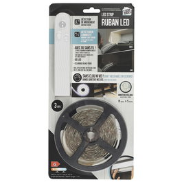 Je cherche une Idee Tira LED 3 M 90 LED con Detector de Movimiento Luz Blanca Fría Funciona con Pilas o USB